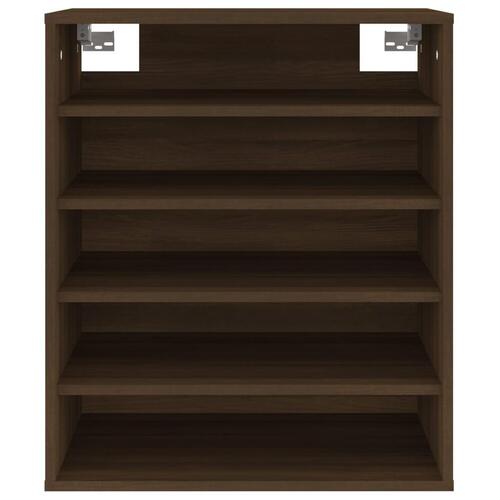 Skoskab 60x35x70 cm konstrueret træ brun egetræsfarve