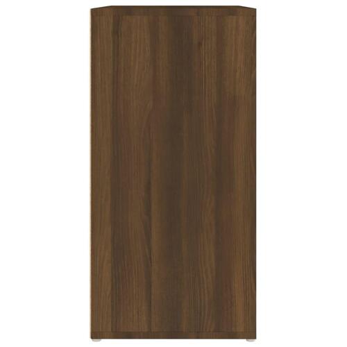 Skoskab 60x35x70 cm konstrueret træ brun egetræsfarve