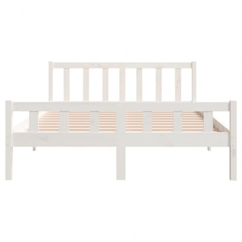 Sengeramme 120x200 cm massivt træ hvid