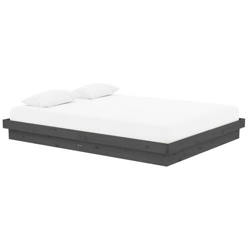 Sengeramme 150x200 cm King Size massivt fyrretræ grå
