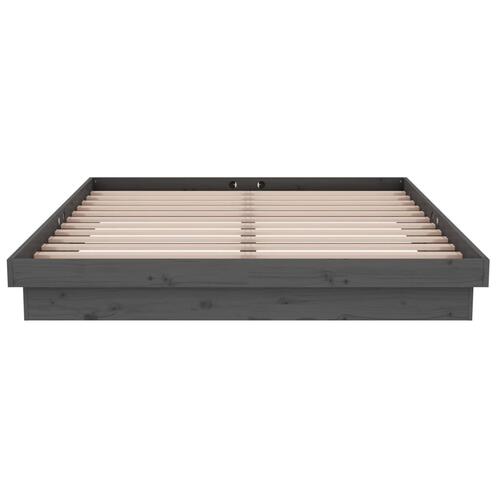 Sengeramme 150x200 cm King Size massivt fyrretræ grå