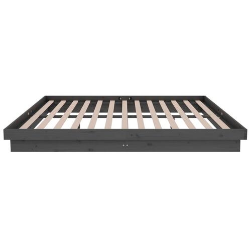 Sengeramme 150x200 cm King Size massivt fyrretræ grå