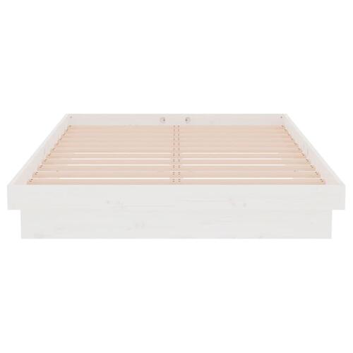 Sengeramme 120x190 cm Small Double massivt træ hvid