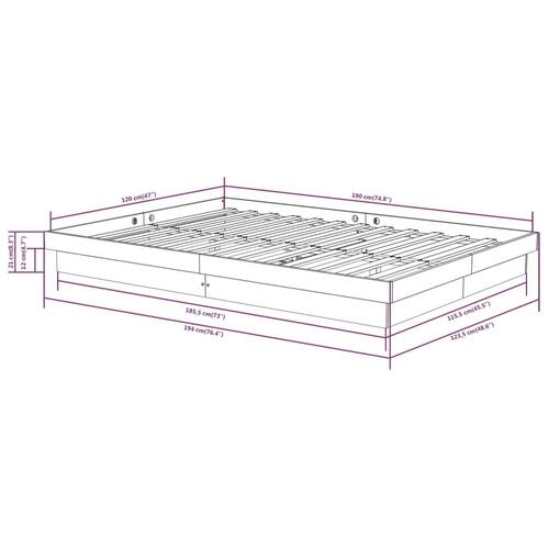 Sengeramme 120x190 cm Small Double massivt træ hvid