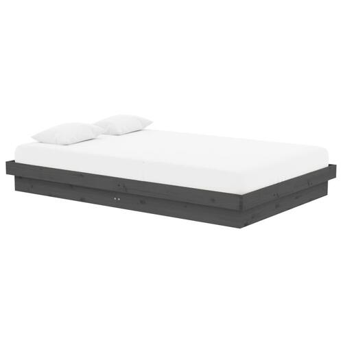 Sengeramme 120x190 cm Small Double massivt træ grå