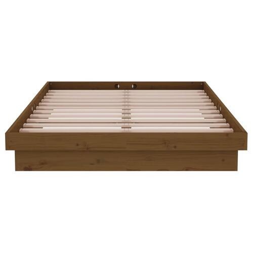 Sengeramme 120x190 cm Small Double massivt træ gyldenbrun
