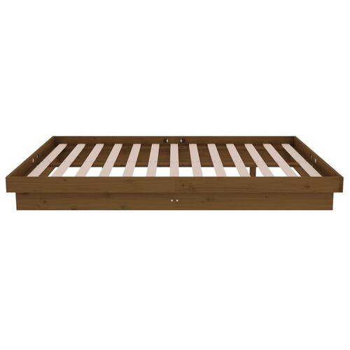 Sengeramme 120x190 cm Small Double massivt træ gyldenbrun