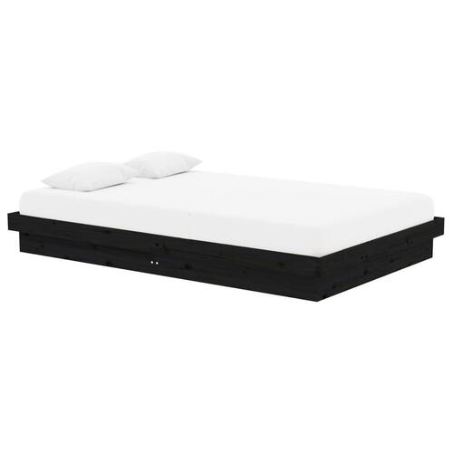 Sengeramme 120x190 cm Small Double massivt træ sort