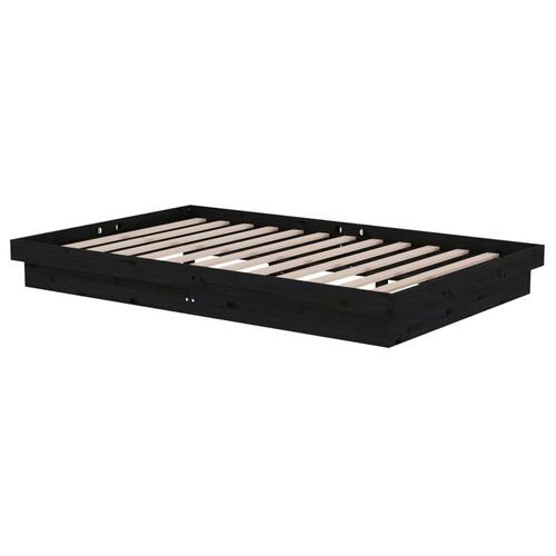 Sengeramme 120x190 cm Small Double massivt træ sort