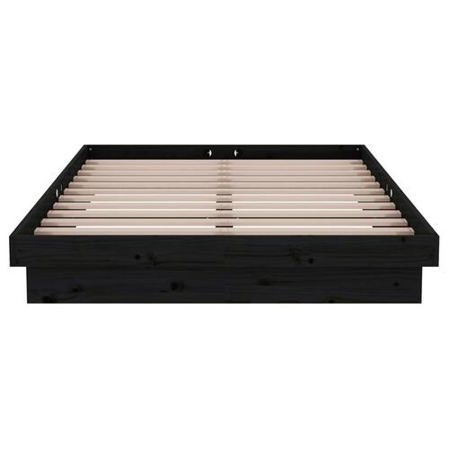Sengeramme 120x190 cm Small Double massivt træ sort