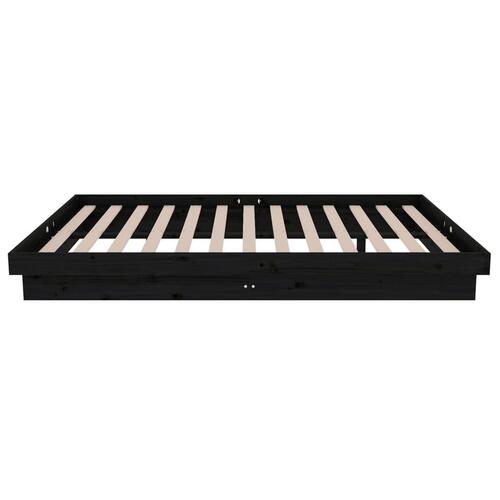 Sengeramme 120x190 cm Small Double massivt træ sort
