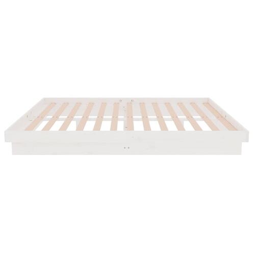 Sengeramme 140x190 cm massivt træ hvid