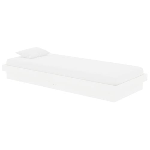 Sengeramme 75x190 cm Small Single massivt træ hvid