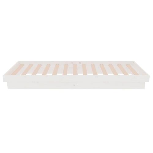 Sengeramme 75x190 cm Small Single massivt træ hvid