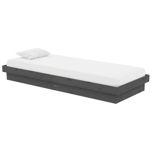 Sengeramme 75x190 cm Small Single massivt træ grå