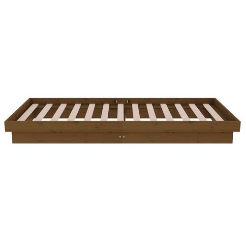 Sengeramme 75x190 cm Small Single massivt træ gyldenbrun