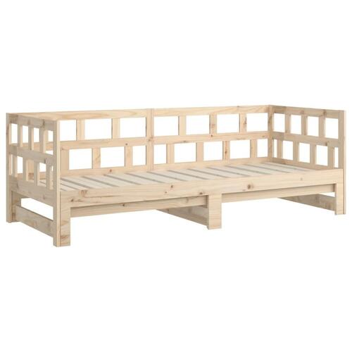 Daybed med udtræk 2x(80x200) cm massivt fyrretræ