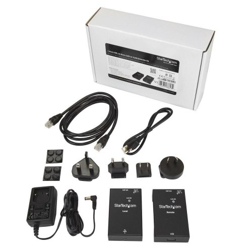 Startech USB2001EXTV USB-forlænger over Cat5/6 - Sort