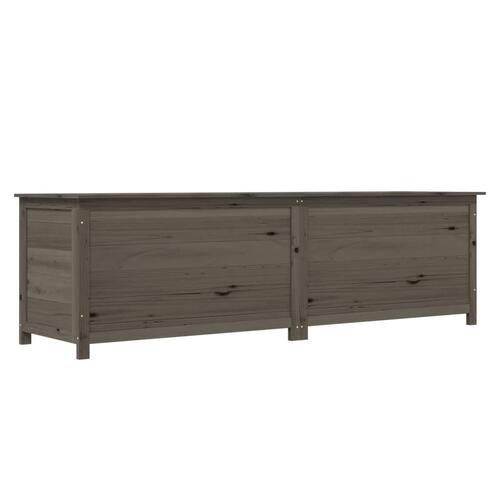 Udendørs hyndeboks 200x50x56 cm massivt grantræ antracitgrå