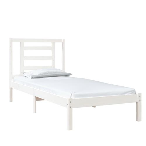 Sengeramme 75x190 cm Small Single massivt træ hvid
