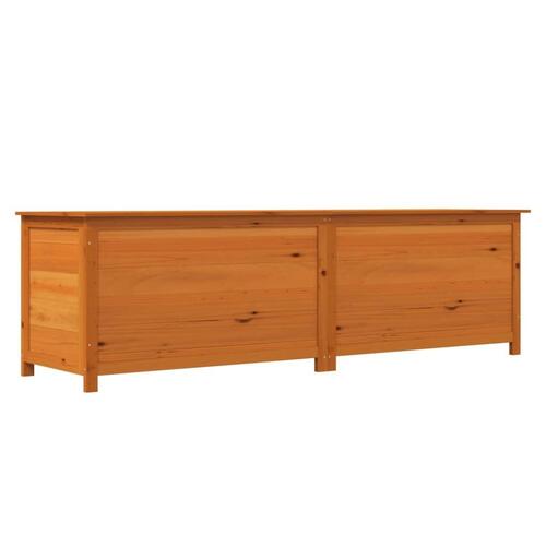 Udendørs hyndeboks 200x50x56 cm massivt grantræ brun