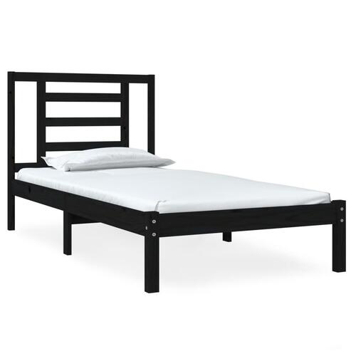 Sengeramme 75x190 cm Small Single massivt træ sort