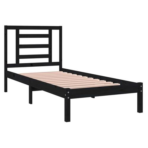 Sengeramme 75x190 cm Small Single massivt træ sort