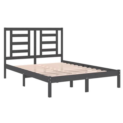 Sengeramme 120x190 cm Small Double massivt træ grå