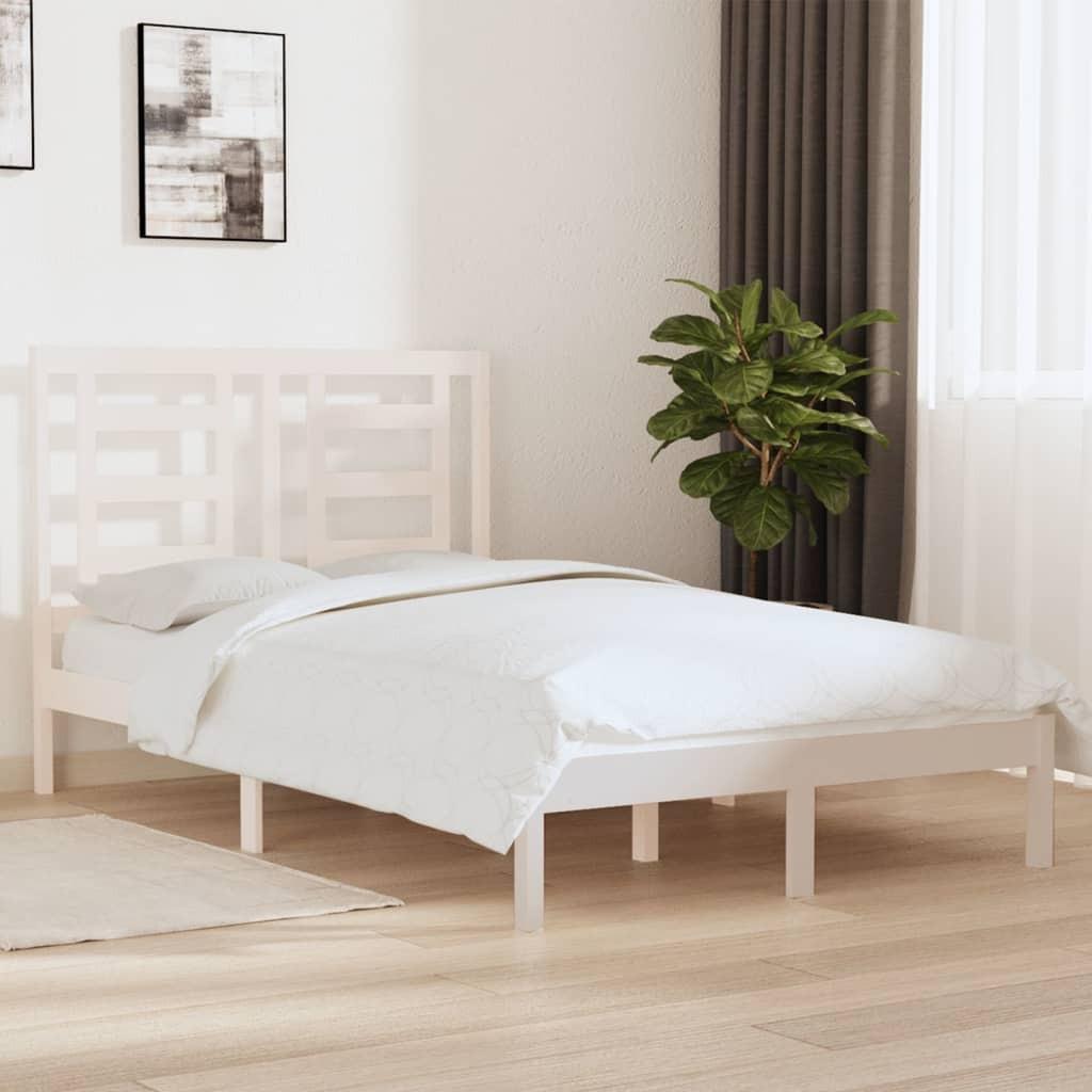 Sengeramme 120x190 cm Small Double massivt træ hvid