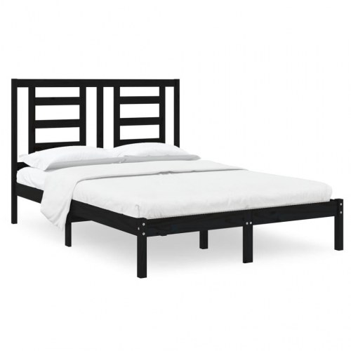 Sengeramme 120x190 cm Small Double massivt træ sort