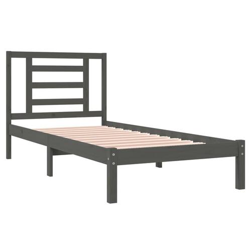 Sengeramme 100x200 cm massivt fyrretræ grå