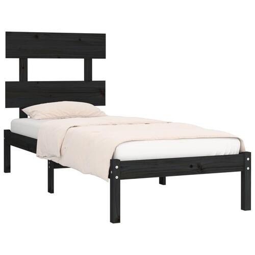Sengeramme 75x190 cm Small Single massivt træ sort