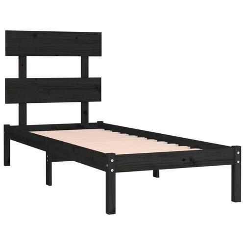 Sengeramme 75x190 cm Small Single massivt træ sort