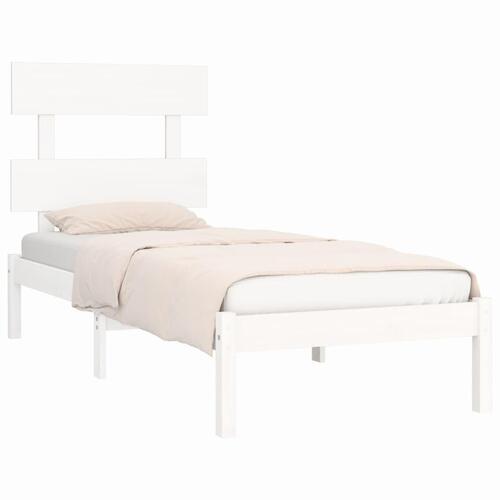 Sengeramme 90x200 cm massivt træ hvid