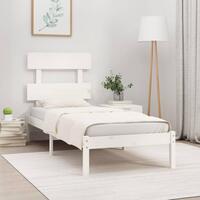 Sengeramme 100x200 cm massivt træ hvid