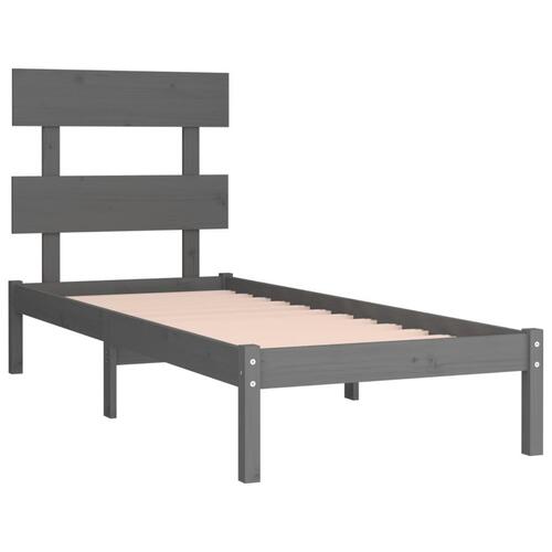 Sengeramme 100x200 cm massivt træ grå