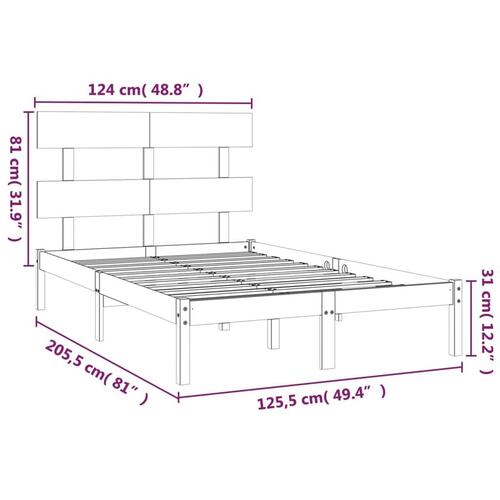 Sengeramme 120x200 cm massivt træ