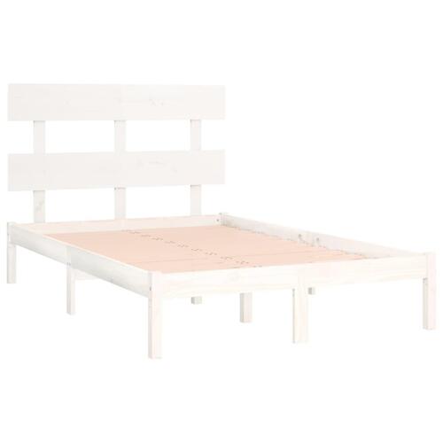 Sengeramme 140x200 cm massivt træ hvid