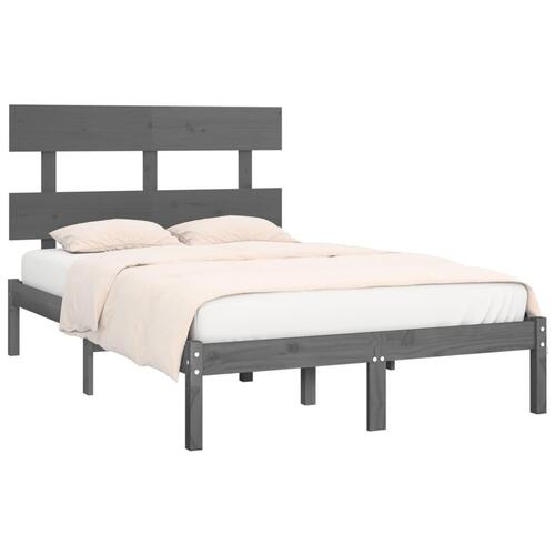 Sengeramme 150x200 cm King Size massivt fyrretræ grå