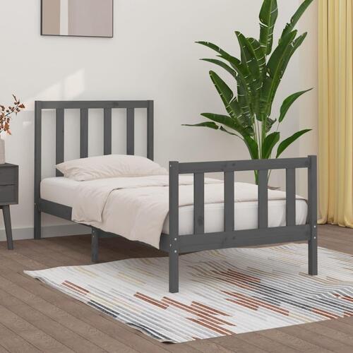 Sengeramme 75x190 cm Small Single massivt træ grå