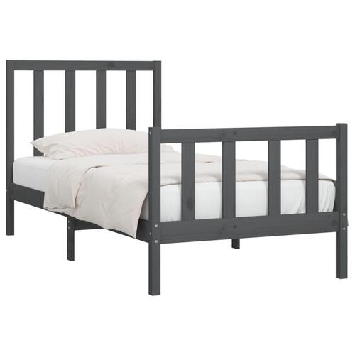 Sengeramme 75x190 cm Small Single massivt træ grå