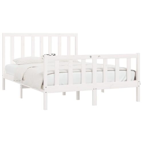 Sengeramme 120x190 cm Small Double massivt træ hvid