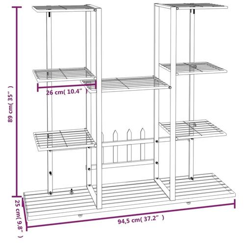 Blomsterstativ 94,5x25x89 cm jern sort