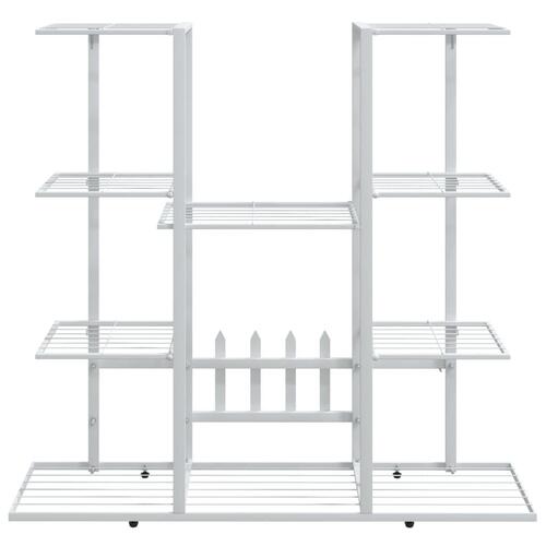 Blomsterstativ 94,5x25x89 cm jern hvid
