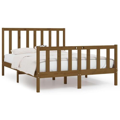 Sengeramme 120x190 cm Small Double massivt træ gyldenbrun