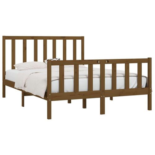 Sengeramme 120x190 cm Small Double massivt træ gyldenbrun