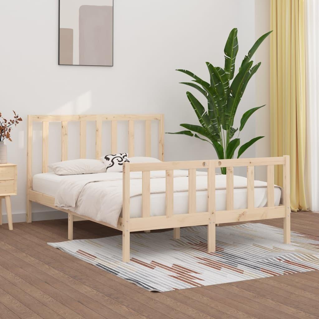 Sengeramme 135x190 cm massivt træ