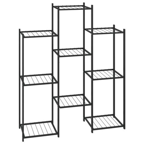 Blomsterstativ 85x25x100 cm jern sort