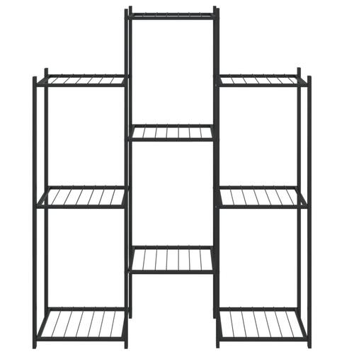 Blomsterstativ 85x25x100 cm jern sort