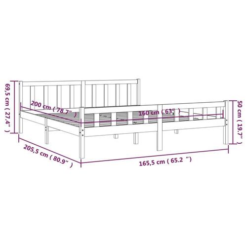 Sengeramme 160x200 cm massivt træ
